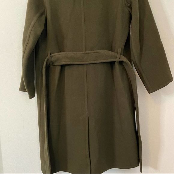 Vince Patch Pocket Wool-Blend Coat Pine Olive Size large - Picture 13 of 15